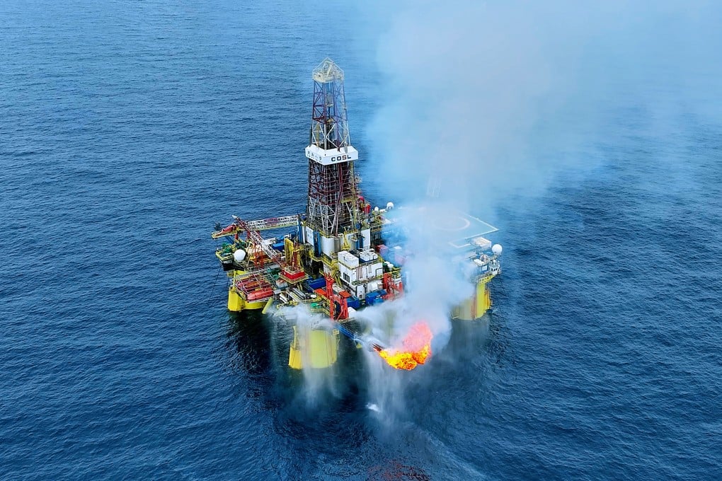 A drilling platform at the Kaiping South oilfield in the eastern part of the South China Sea. Photo: Xinhua