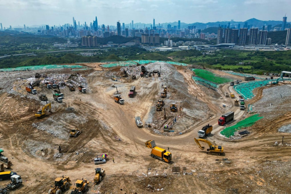 A view of North East New Territories Landfill, taken from Ta Kwu Ling, Hong Kong, on September 2, 2022. Photo: Felix Wong