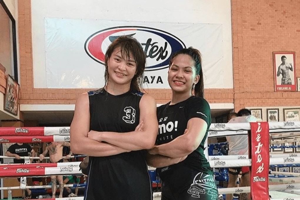 Stamp Fairtex (left) and Denice Zamboanga when they were training partners and rising stars in Pattaya. Photo: Instagram/@denicezamboanga