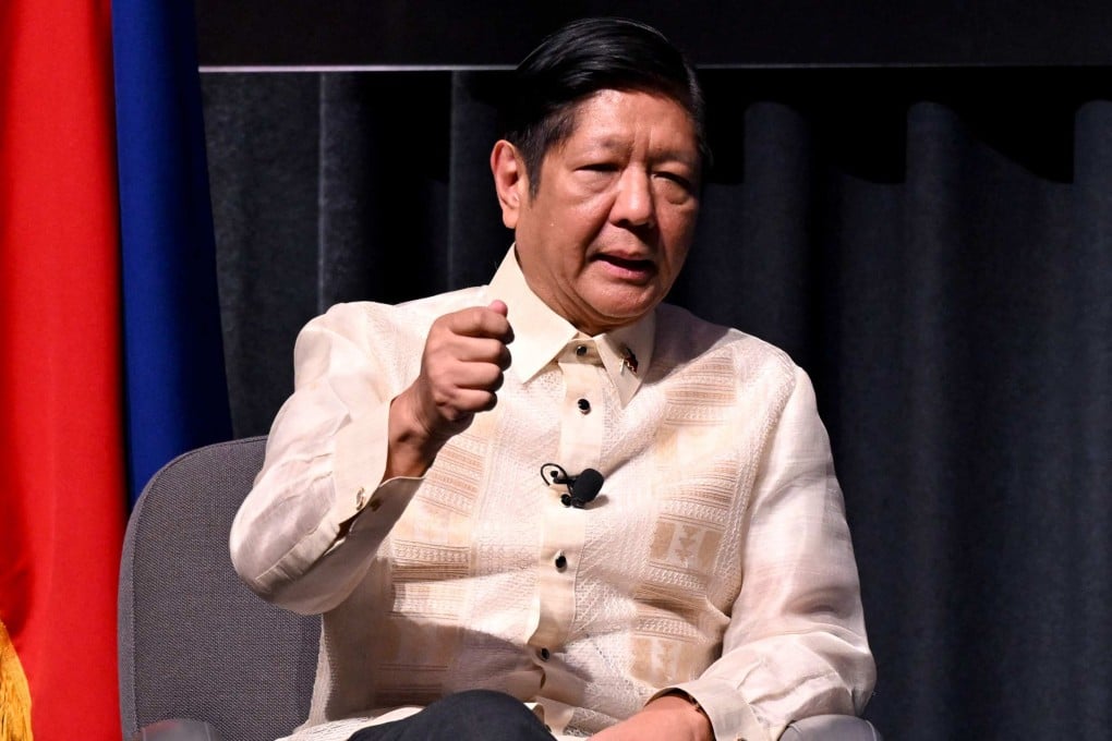 Philippine President Ferdinand Marcos Jnr answers questions after giving a speech in Melbourne on March 4. Photo: AFP