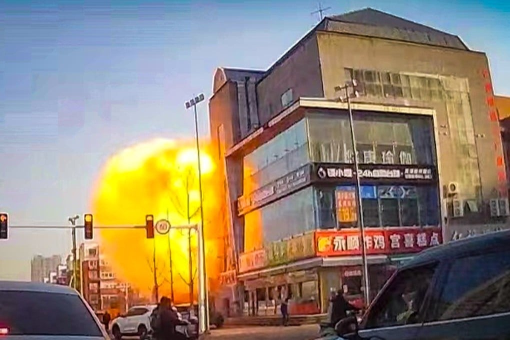 A blast in Yanjiao, Hebei province on Wednesday morning was caused by a gas leak. Photo: X/xinggugu597782