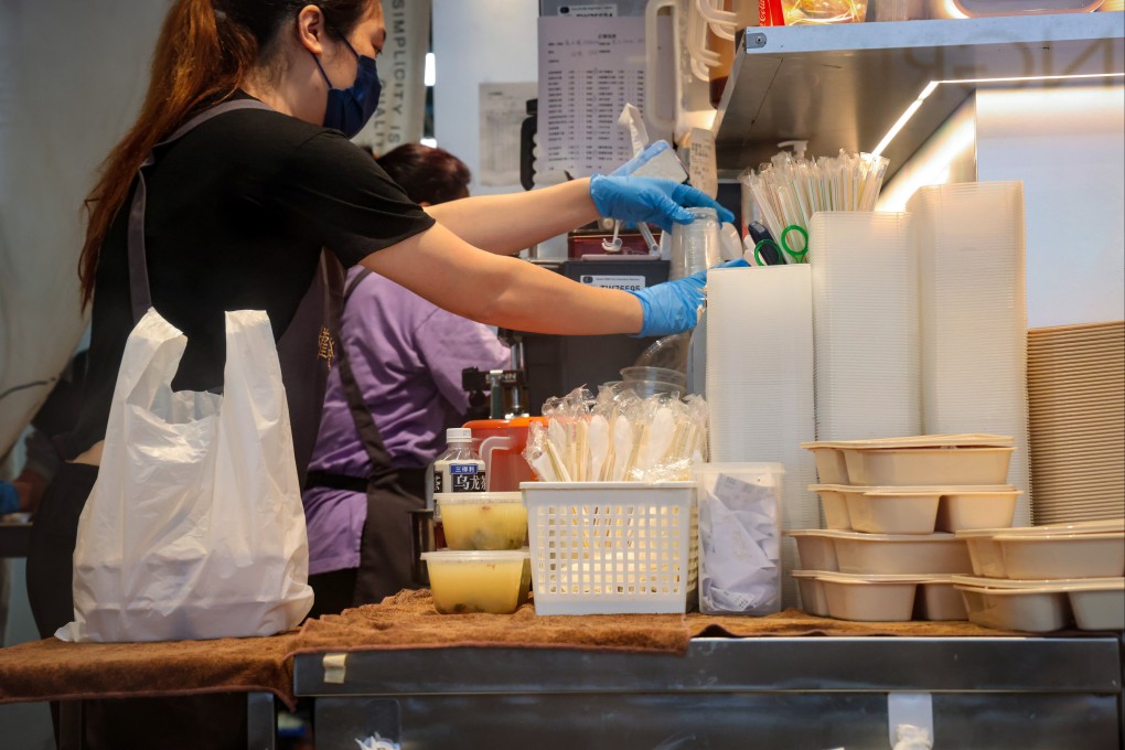 Single-use plastic tableware at a restaurant. Some lawmakers said many residents did not understand the new rules even if they backed measures for environmental protection.  Photo: Jelly Tse