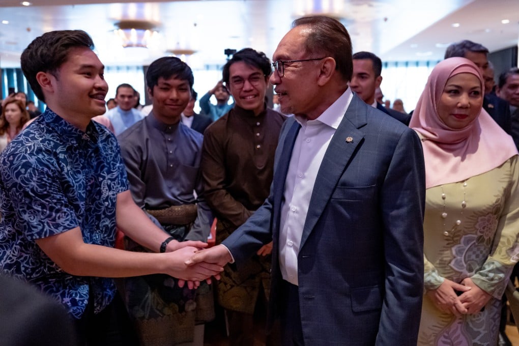 Malaysia’s Prime Minister Anwar Ibrahim (second from right) meets the Malaysian diaspora in Germany on Tuesday. Photo: Prime Minister’s Office of Malaysia