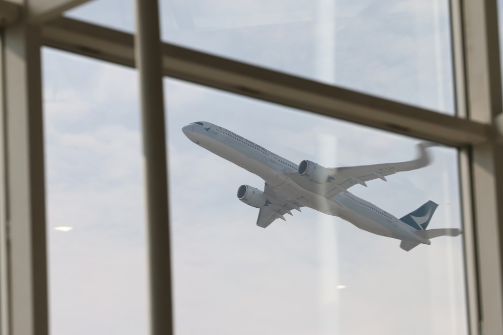 A Cathay Pacific Airways plane takes off from Hong Kong International Airport. The carrier posted its first profit in four years on Wednesday. Photo: Dickson Lee