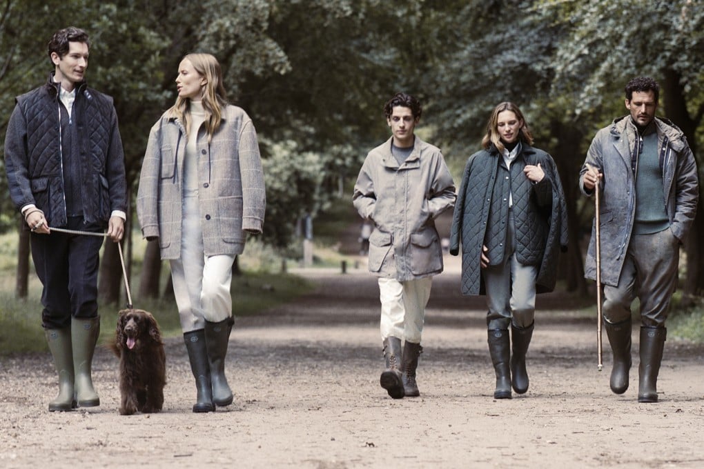 Looks by British gunsmith and sporting brand James Purdey & Sons. The well-heeled country set has taken to stalking the fashion runways as blue-blooded brands bring their quintessentially rural collections into the urban mainstream.