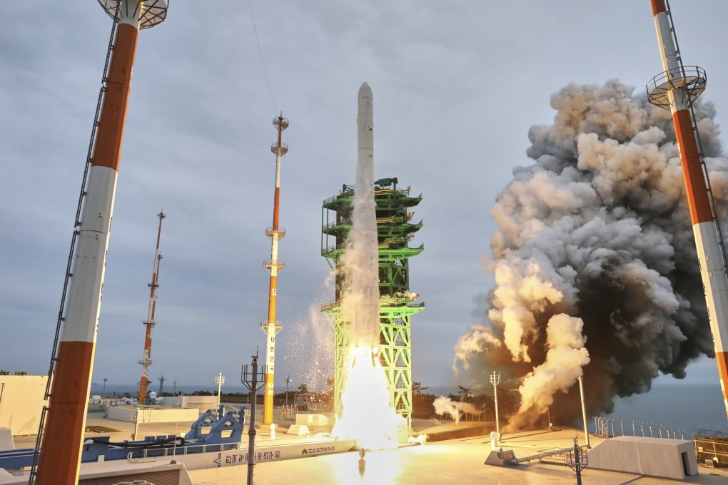 South Korea’s home-grown space rocket Nuri lifts off from Naro Space Center on May 25, 2023. File photo: YNA/dpa