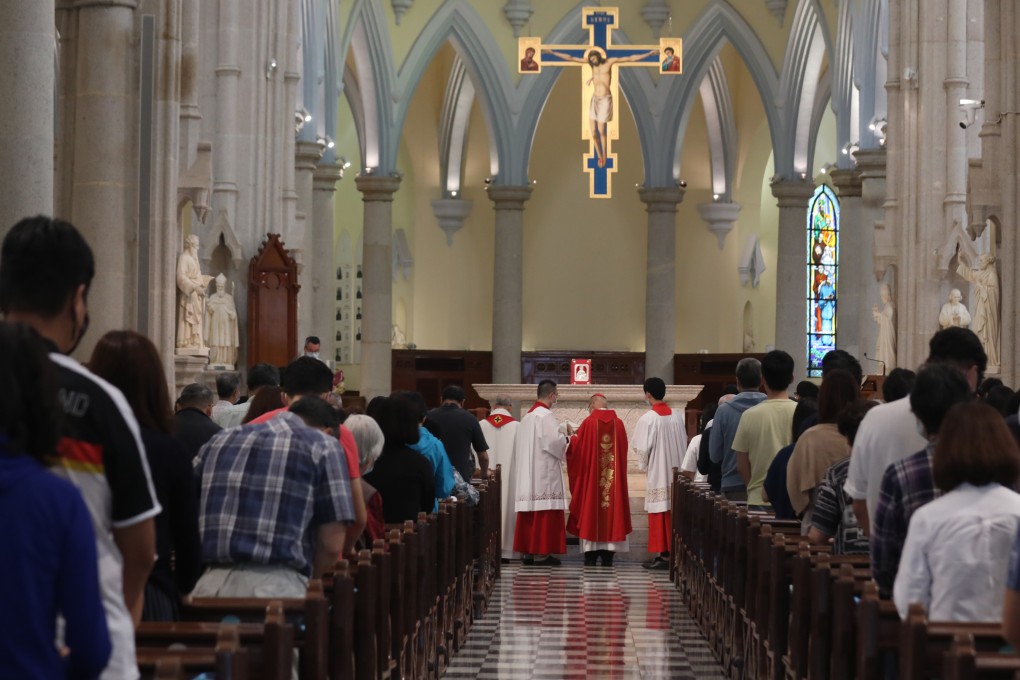 Easter Friday service. The Catholic diocese of Hong Kong says confessions will remain confidential under the domestic national security law. Photo: Xiaomei Chen