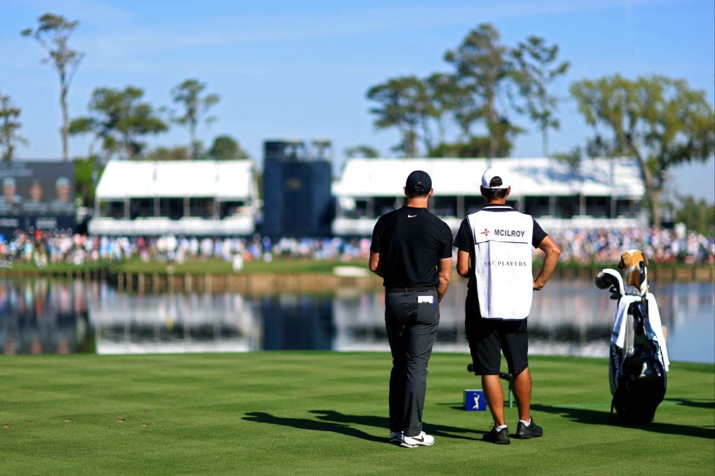 Rory McIlroy prepares for his tee shot on the 17th hole during the first round of The Players Championship. Photo: Getty Images