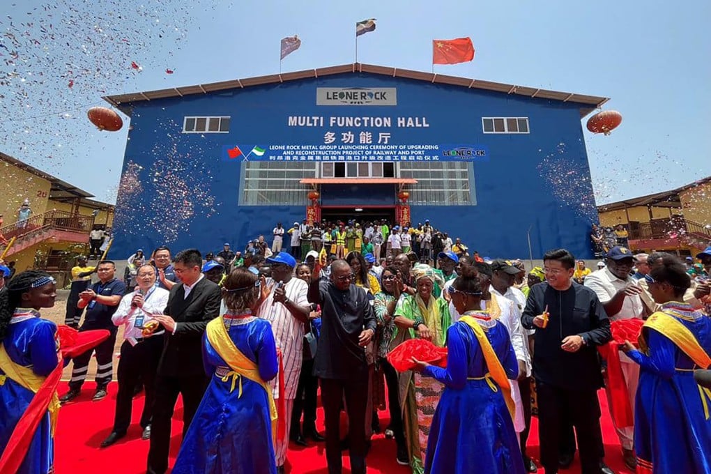A celebration as Leone Rock Metal Group (LRMG) launches the project to upgrade the Kingho Railway and Port. The iron ore mine connected with the upgrade has an estimated 13.7 billion tonnes of iron ore. Photo: Leone Rock Metal Group