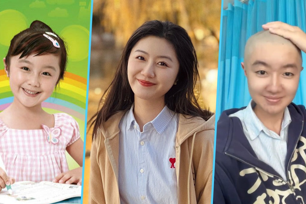 A former child star in China has unwittingly become caught up in a row over the release of videos after she revealed that she has been diagnosed with a rare tumour. Photo: SCMP composite/Weibo/Sogou