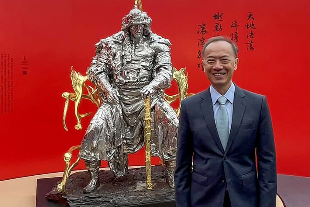 George Yeo attends an exhibition celebrating the 100th anniversary of novelist Jin Yong’s birth at Edinburgh Place, Central. Photo: Facebook/George Yeo