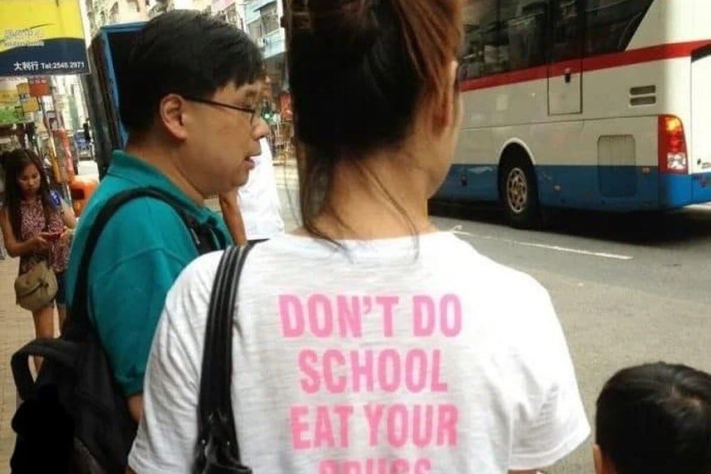 T-shirts with unusual messages can often be seen in Hong Kong. Photo: Instagram/hongkongtshirtpatrol