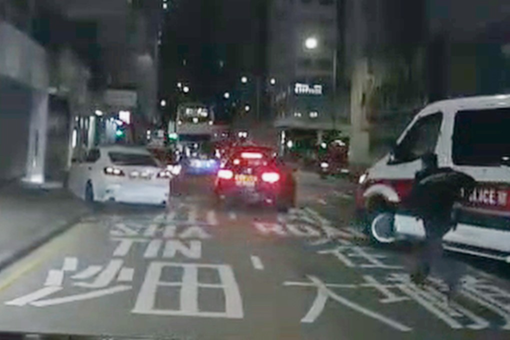 A screengrab of Thursday’s hit-and-run incident. Photo: Handout