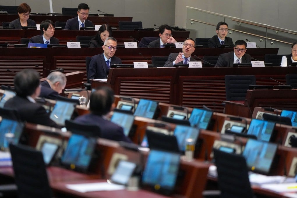 Government officials and lawmakers discussed the Article 23 bill. Photo: Sam Tsang