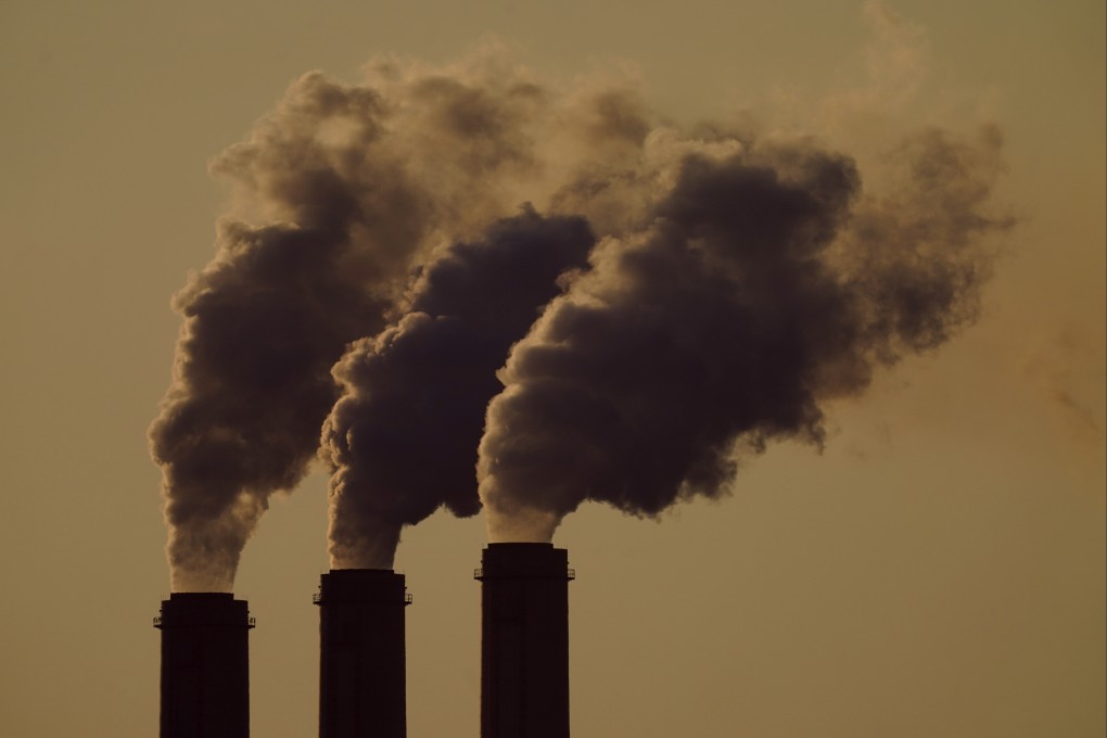 Emissions rise from the smokestacks at a coal power plant in Kansas, USA. File photo: AP