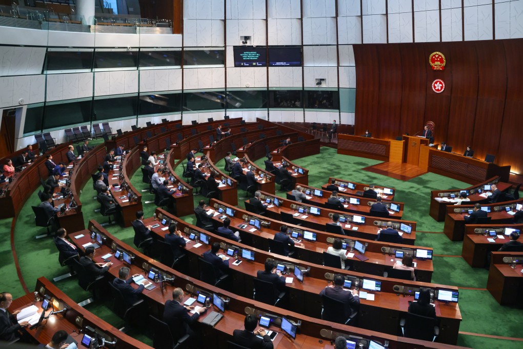 A special Legco meeting for the first reading of the Article 23 bill. The security chief says over 20 pieces of subsidiary legislation have been drawn up since the start of the year. Photo: Yik Yeung-man