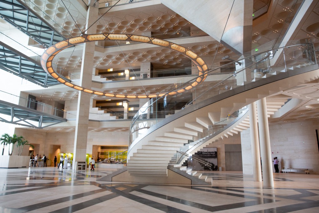 The spiral staircase in the atrium of the Museum of Islamic Art Doha, in Qatar, designed by Chinese architect I.M. Pei. The museum’s director will use the International Cultural Summit in Hong Kong to learn from the host city and spread the word about what’s going on in Doha. Photo: courtesy of the Museum of Islamic Art