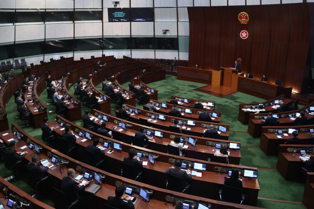 Legco during a special meeting for the first reading of the Article 23 bill. Lawmakers completed their clause-by-clause scrutiny last week. Photo: Yik Yeung-man