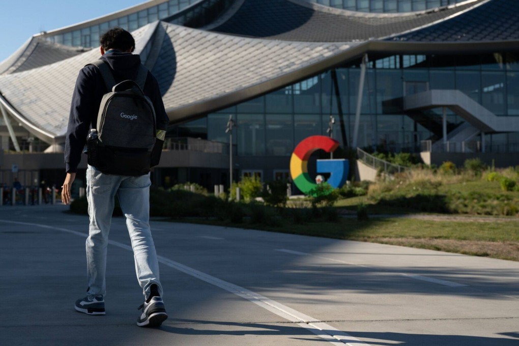 A Google employee arrives at the company’s Bay View campus in Mountain View, California. The tech giant is in the process of reducing its food waste while trying not to come off as a cheapskate to its workers. Photo: Bloomberg