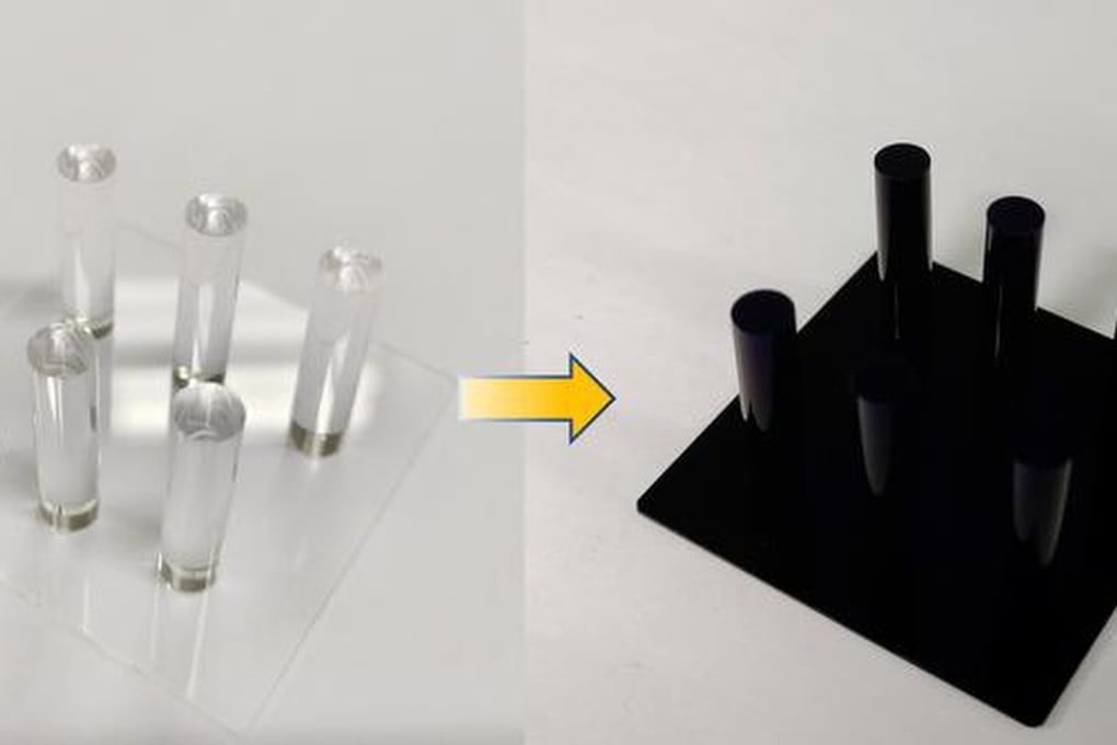 The coating can be applied to curved surfaces and magnesium alloys to trap nearly all light. Photo: Handout