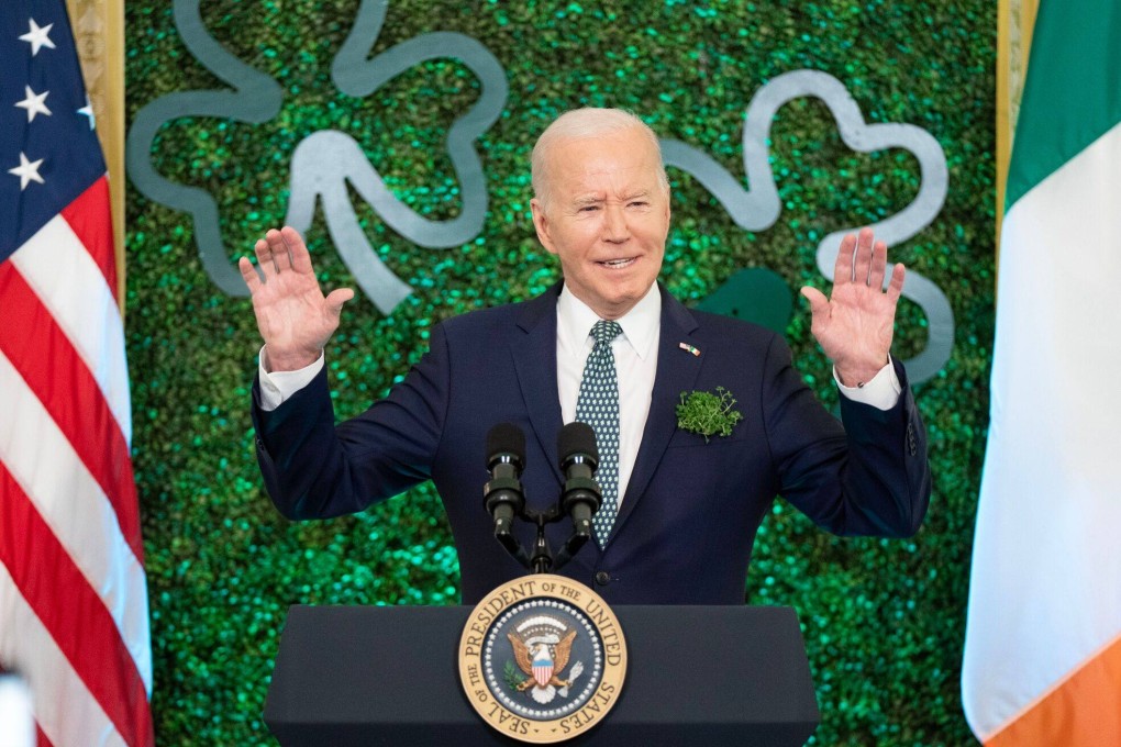 US President Joe Biden at the White House in Washington on Sunday. Photo: Bloomberg