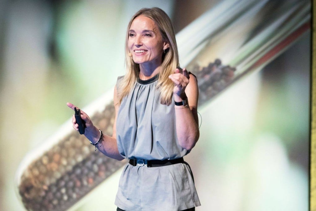 Malene Rydahl speaks in Paris on wellbeing and performance. The author of Happy As a Dane: 10 Secrets of the Happiest People in the World shares 10 secrets to happiness from her country, Denmark, regularly ranked among the most happy places in the world. Photo: Malene Rydahl