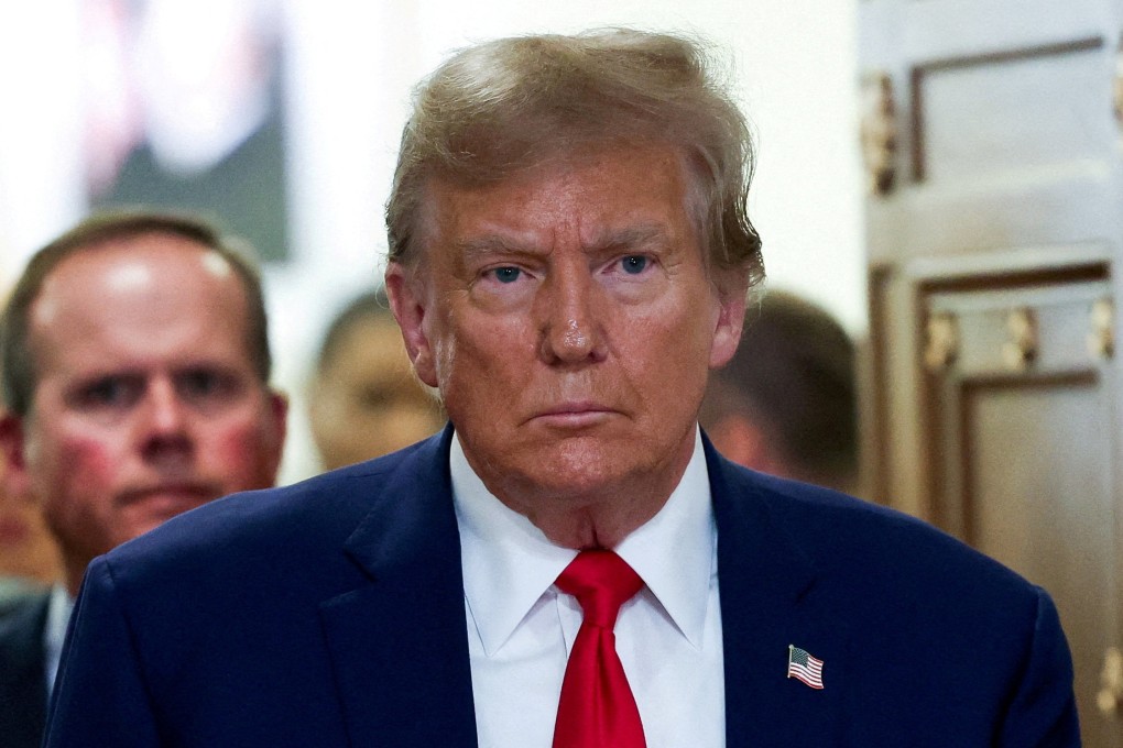 Donald Trump during his civil fraud trial in New York in January. Photo: Reuters