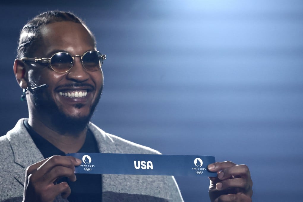 Carmelo Anthony draws the United States for the group stages of the men’s basketball tournament at the Paris Olympics. Photo: Reuters
