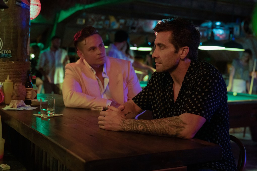 Billy Magnussen (left) and Jake Gyllenhaal in a still from Road House, directed by Doug Liman. Daniela Melchior and Conor McGregor co-star. Photo: Laura Radford/Prime Video