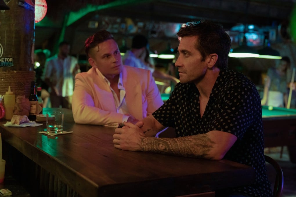 Billy Magnussen (left) and Jake Gyllenhaal in a still from Road House, directed by Doug Liman. Daniela Melchior and Conor McGregor co-star. Photo: Laura Radford/Prime Video