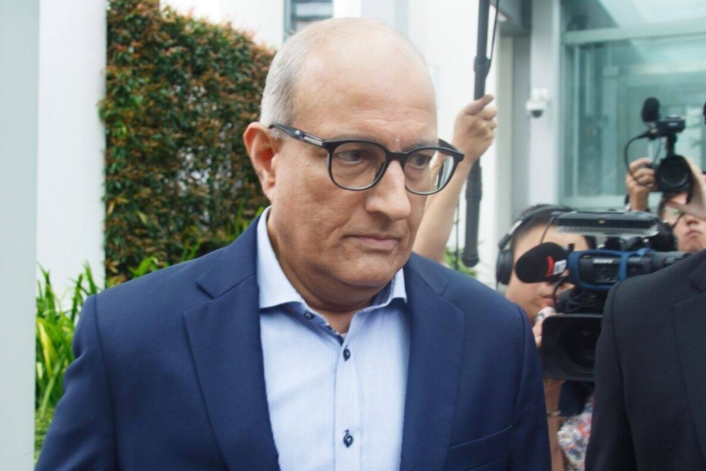 S. Iswaran, Singapore’s former transport minister, leaves the city state’s State Courts in January. Photo: Bloomberg