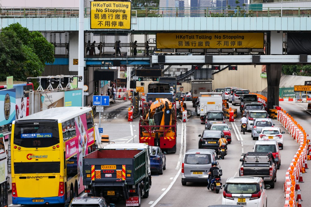 Vehicles enter the Cross-Harbour Tunnel. The launch of HKeToll last year was marred by several issues, including delays and failed deliveries of tags. Photo: Yik Yeung-man
