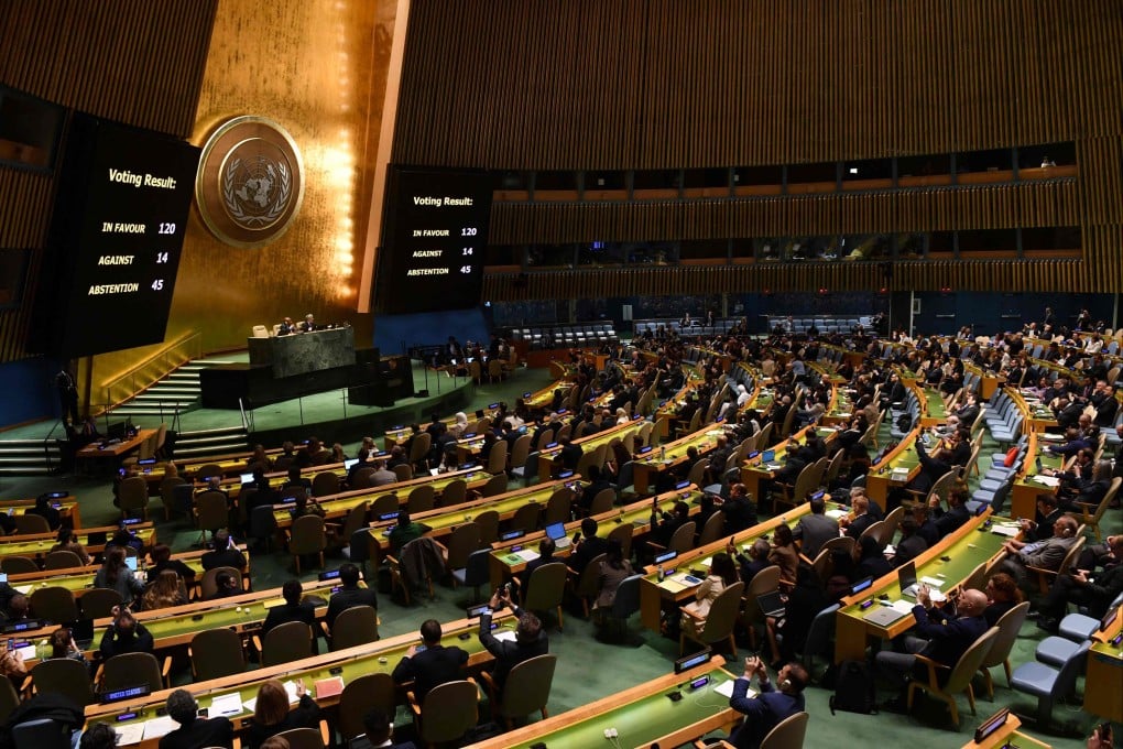 The resolution up for a vote at the United Nations General Assembly “would lay out a path to leverage AI systems for good, while managing the risks”, US National Security Adviser Jake Sullivan said earlier in March. Photo: AFP
