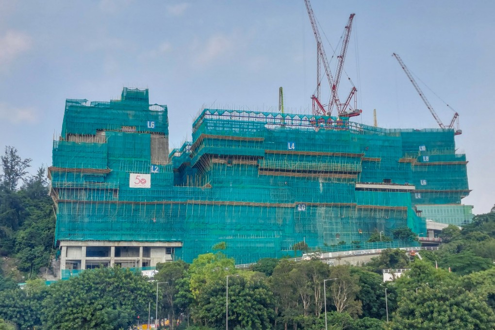 The Kwai Chung Hospital construction site in July 2023. The government has said it issued notices to the contractors to suspend the project. Photo: Handout