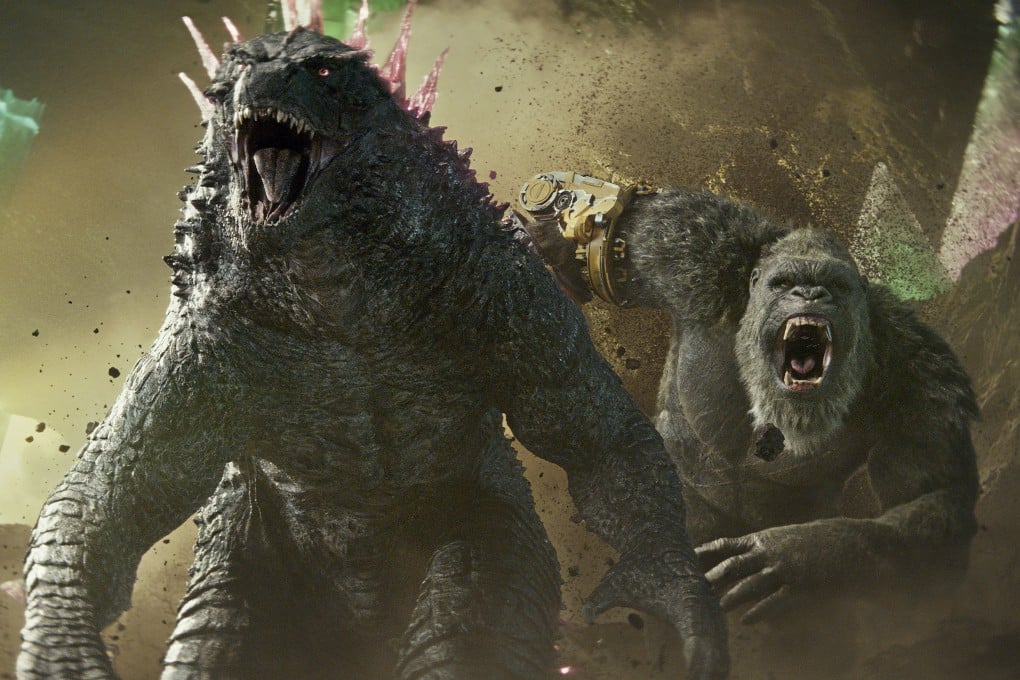 Godzilla, left, and Kong in a scene from Godzilla x Kong: The New Empire. The titans are the stars of the movie, not the human actors, say cast members. They describe how they approached their roles in the film. Photo: AP