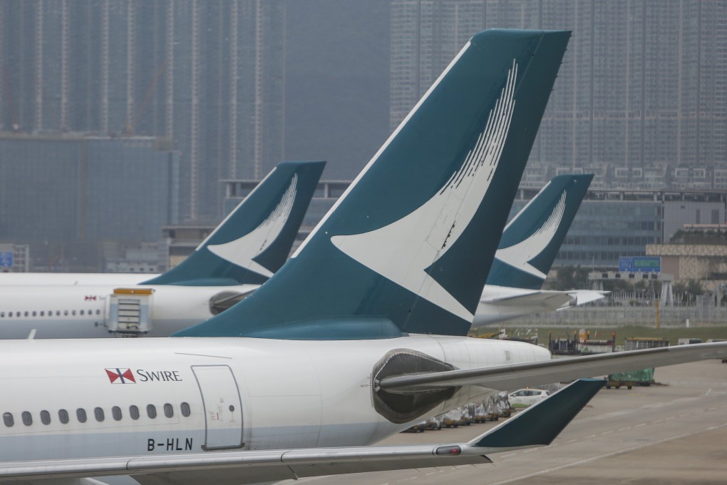A Cathay Pacific flight parks at Hong Kong International Airport. Photo: Winson Wong
