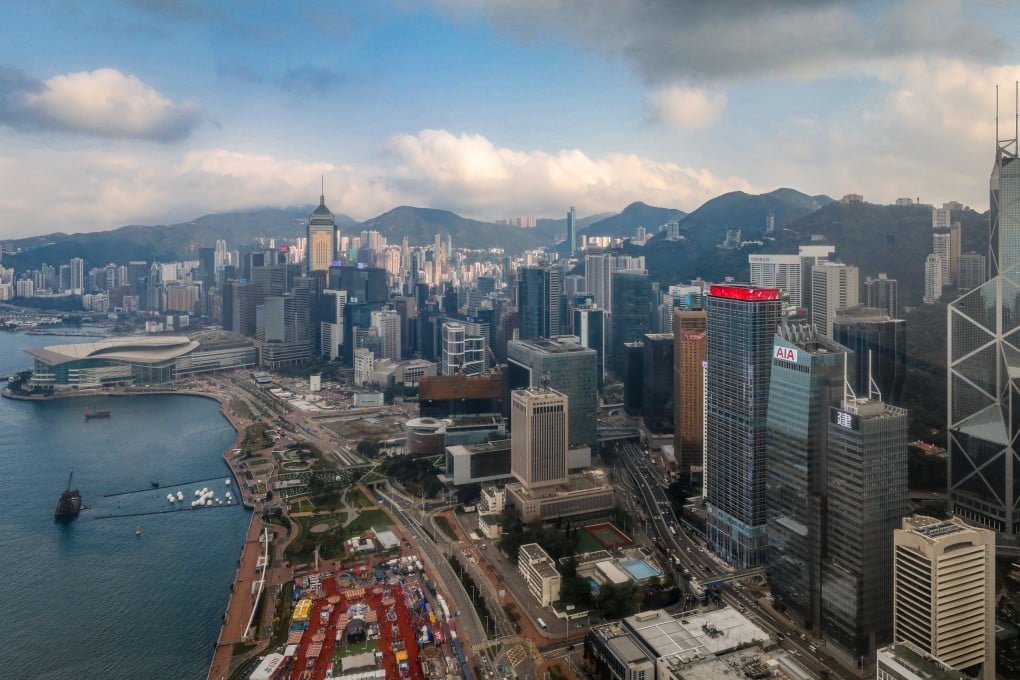 General skyline view of high-rise business buildings in Central. Photo: Sun Yeung