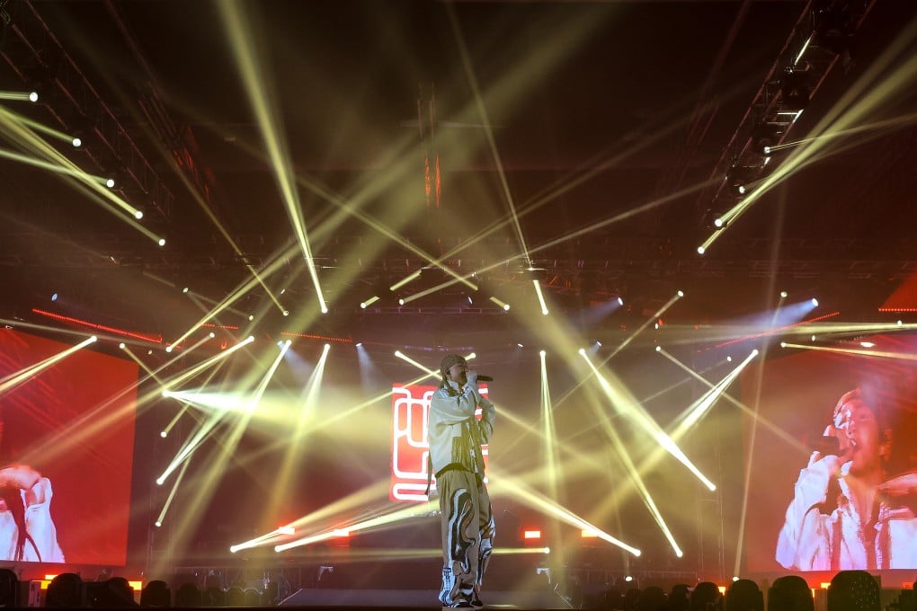 Rapper Novel Fergus performs on the opening day of ComplexCon Hong Kong at AsiaWorld-Expo on Friday. Photo: Edmond So