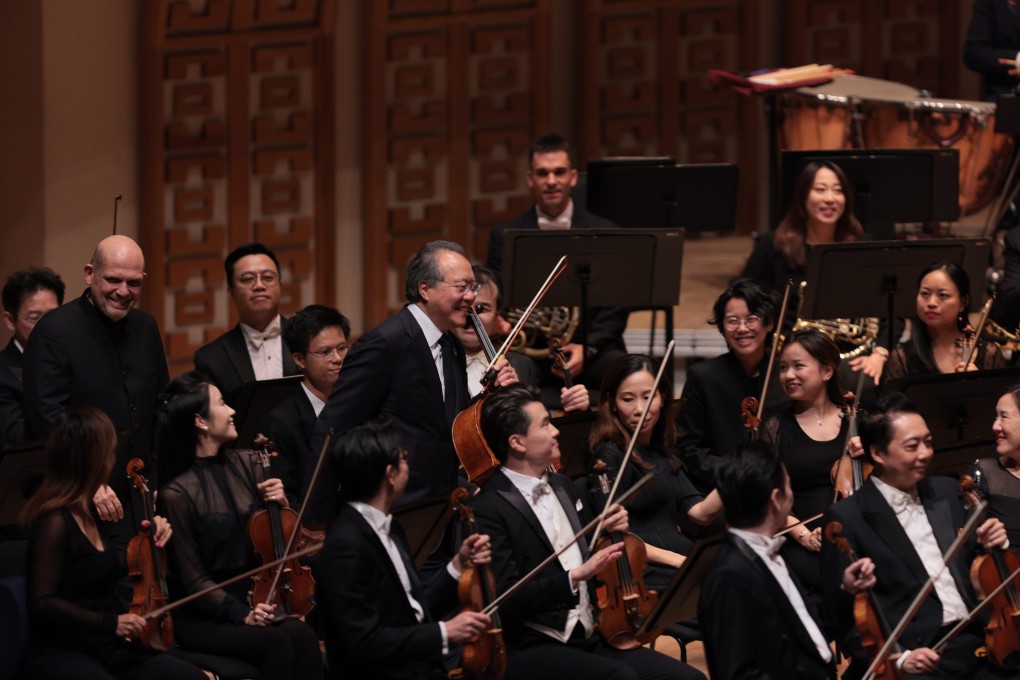 Cellist Yo-Yo Ma on stage in a sold-out concert, performed with the Hong Kong Philharmonic, at the Hong Kong Cultural Centre on November 9, 2023. Photo: Hong Kong Philharmonic