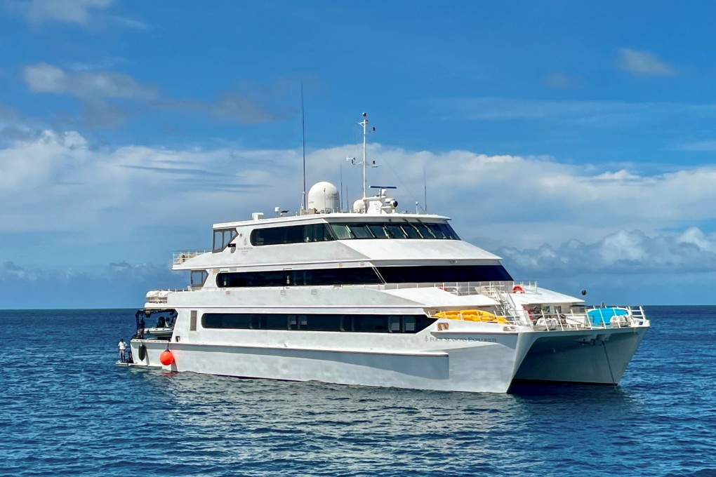 Palau’s hundreds of pristine coral islands are best visited by boat, and the luxury catamaran Four Seasons Explorer (above) is a new option available for visitors to the nation in the western Pacific. Photo: Lee Cobaj