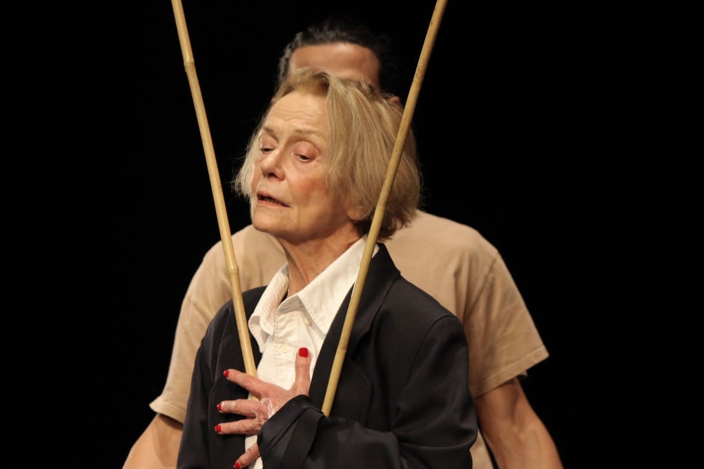 Marilù Marini in a scene from Théâtre des Bouffes du Nord’s Tempest Project, an adaptation by Peter Brook and Marie-Hélène Estienne of Shakespeare’s The Tempest, presented as part of the 2024 Hong Kong Arts Festival. Photo: Marie Clauzade