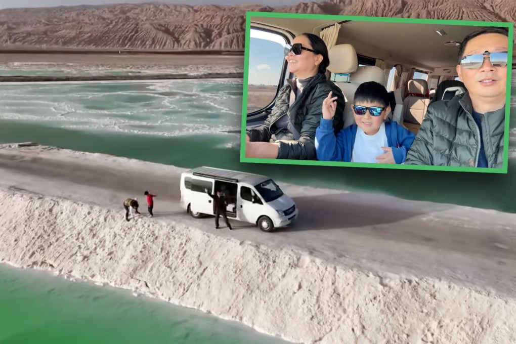 A couple in China have sold up, bought a camper van, and taken their six-year-old son on a self-styled educational nationwide tour. Photo: SCMP composite/Bilibili