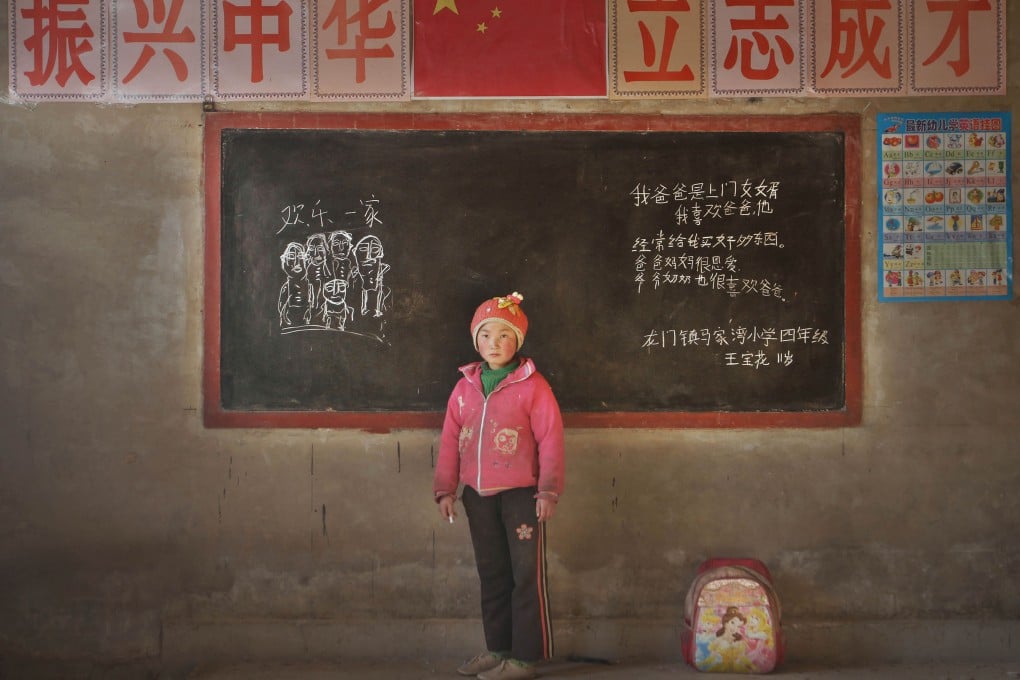 China has millions of left behind children in rural areas. Photo: Ren Shi Chen
