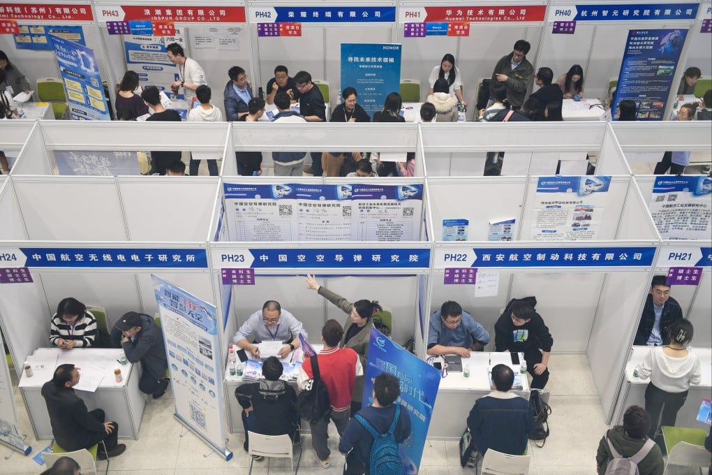 The youth jobless rate for the 16-24 age group in China reached 15.3 per cent in February, up from 14.6 per cent in January. Photo: Xinhua