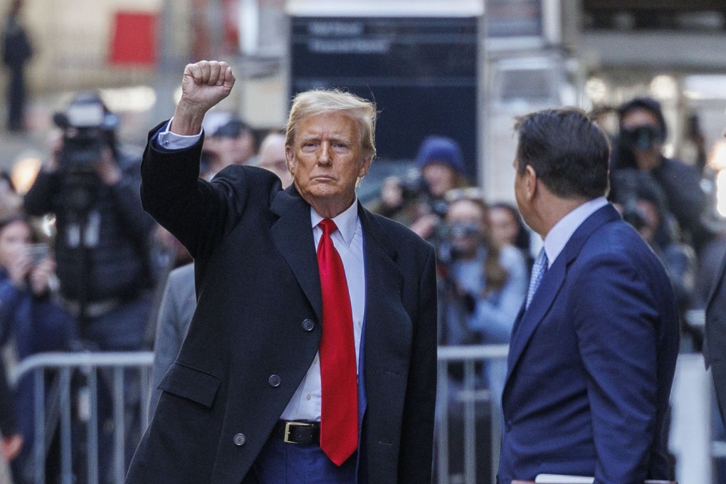 Former US president Donald Trump in New York on Monday.  Photo: EPA-EFE