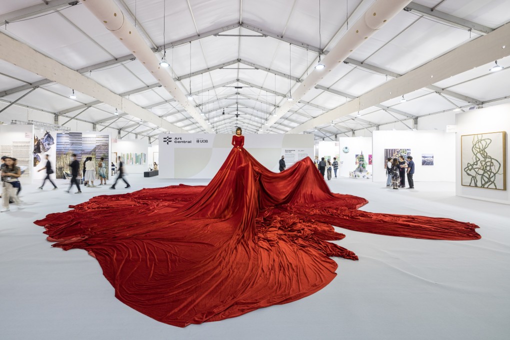 A Sultry World, a work of performance art by Sunayama Norico, at Art Central 2024 in Hong Kong. The satellite fair of Art Basel Hong Kong returns to its regular Central harbourfront venue this year. Photo: Art Central