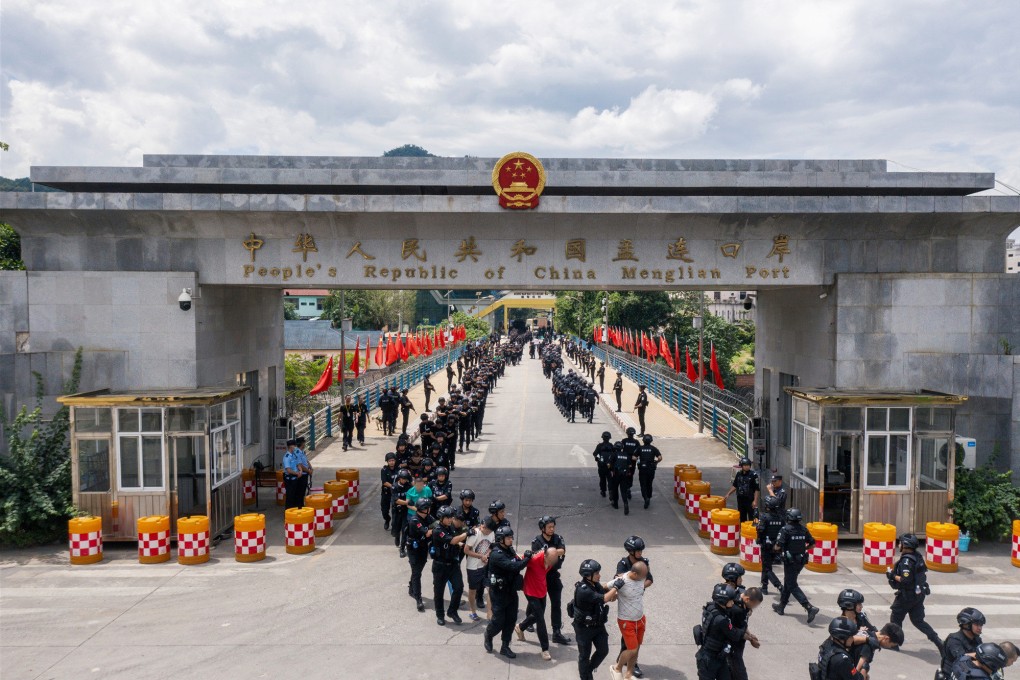 Last year, Myanmar handed over thousands of fugitive Chinese telecoms fraud suspects to China. Photo: Xinhua