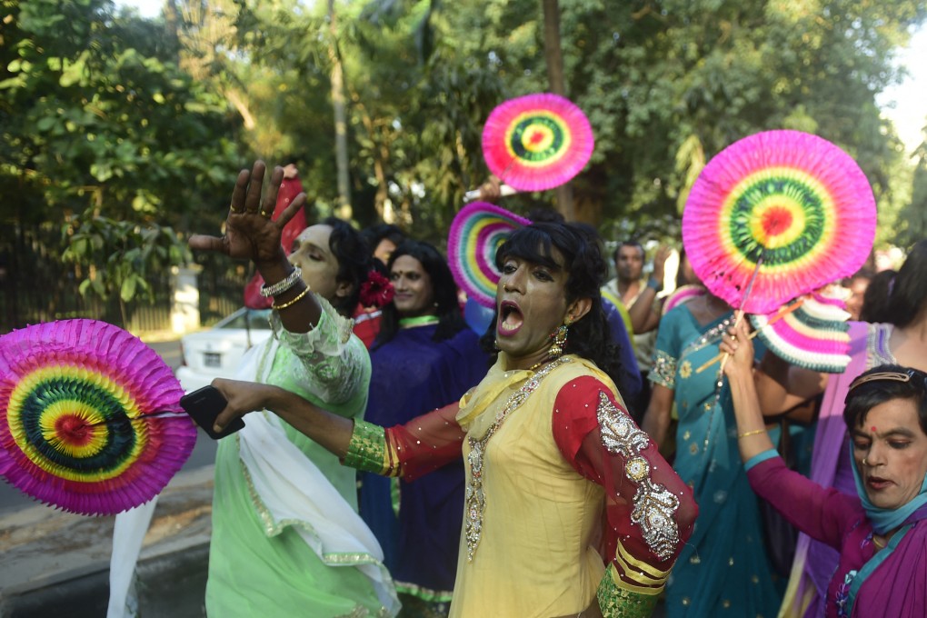 Bangladeshi hijras at a rally to mark the first nationwide programme to observe ‘Hijra Day’ in Dhaka on November 10, 2014. File photo: AFP