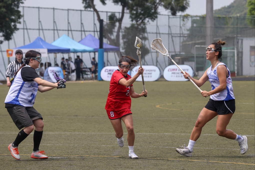 Hong Kong’s Anne Charlotte Hartley (centre) flanked by J Connection’s Kotoka Tate (left) and Jane Lee. Photo: Jonathan Wong