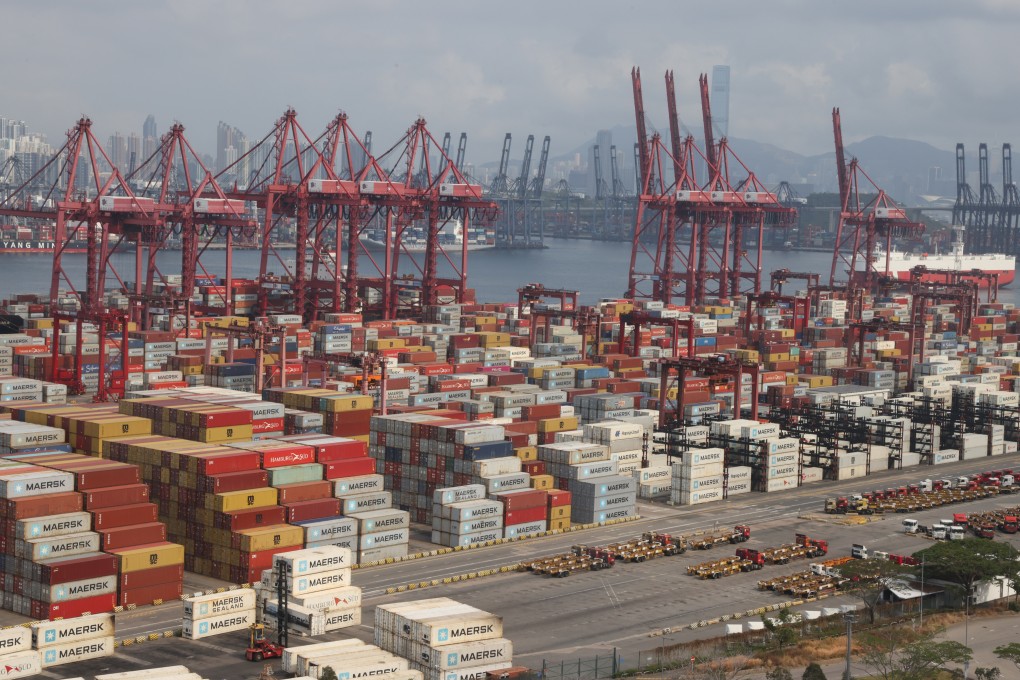 Hong Kong’s Kwai Chung Container Terminal. The city’s container throughput ranking has slipped throughout the past years. Photo: Yik Yeung-man